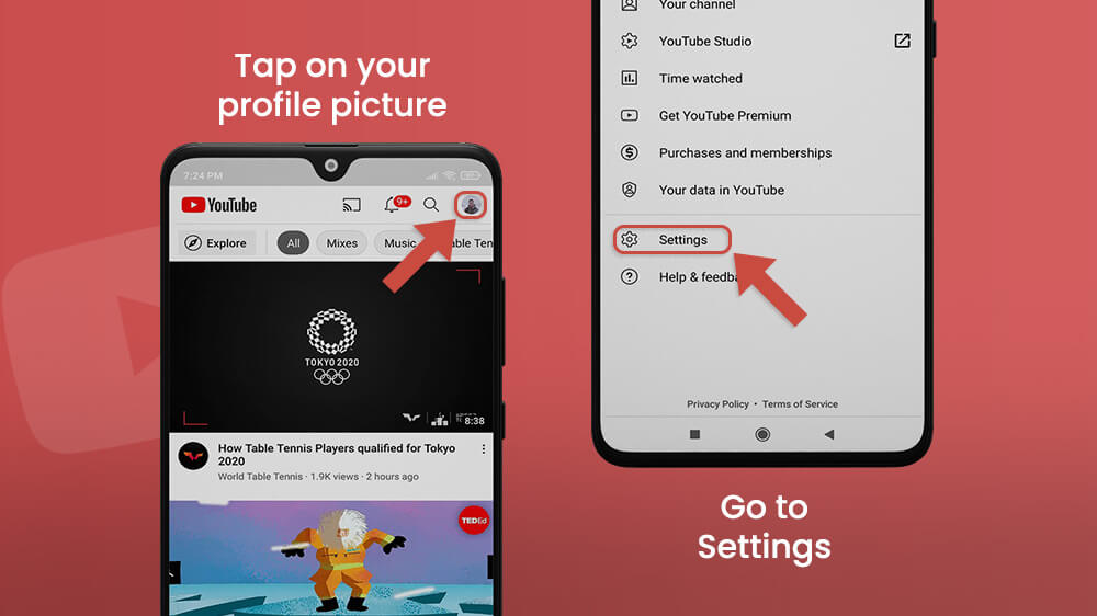 Go to YouTube App Settings