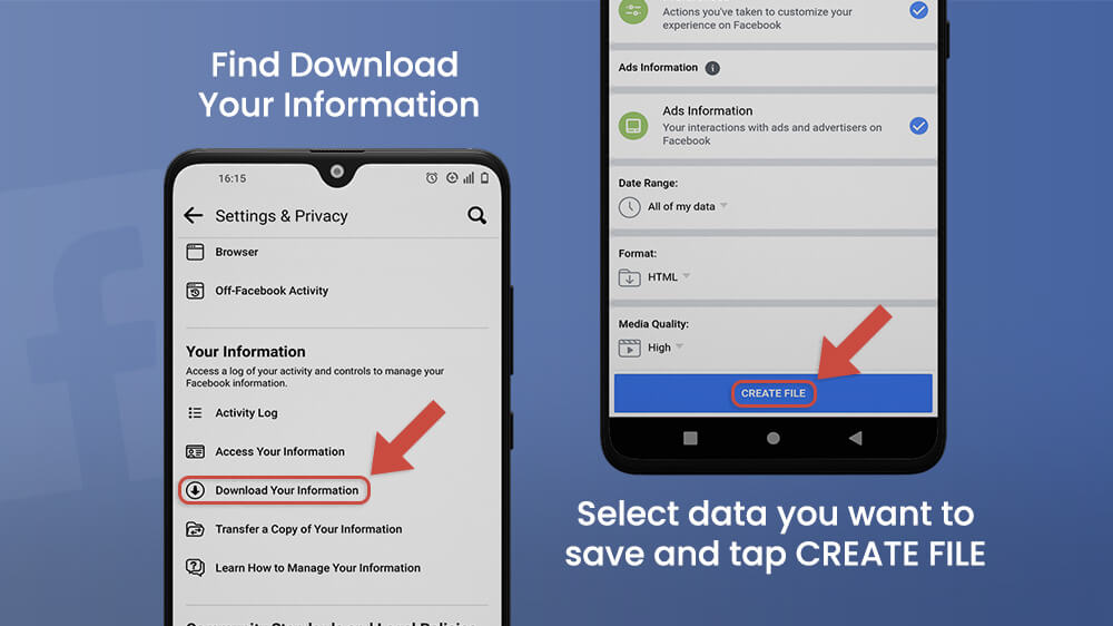 Download Your Information on Facebook Messenger App