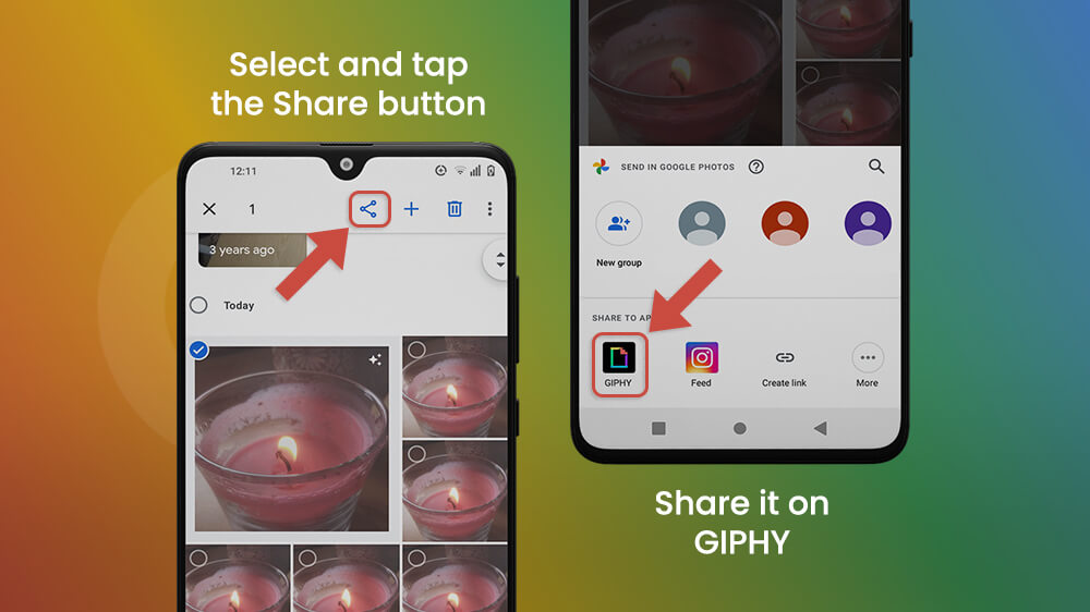 Share Google Photos Animation to GIPHY