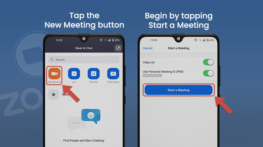 Start a Zoom Meeting on Android