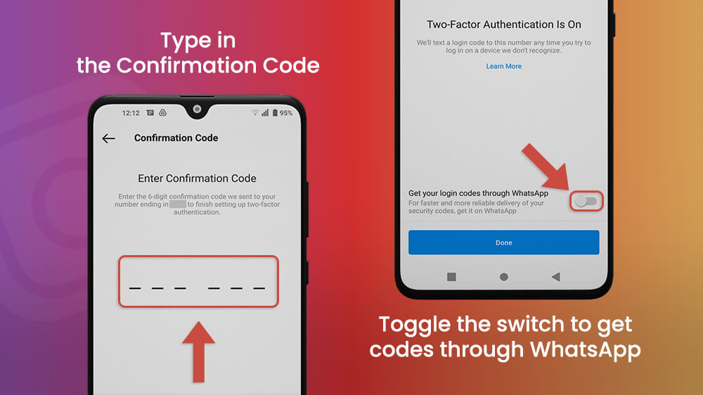 Get Codes Through Whats-App - Two-Factor Instagram