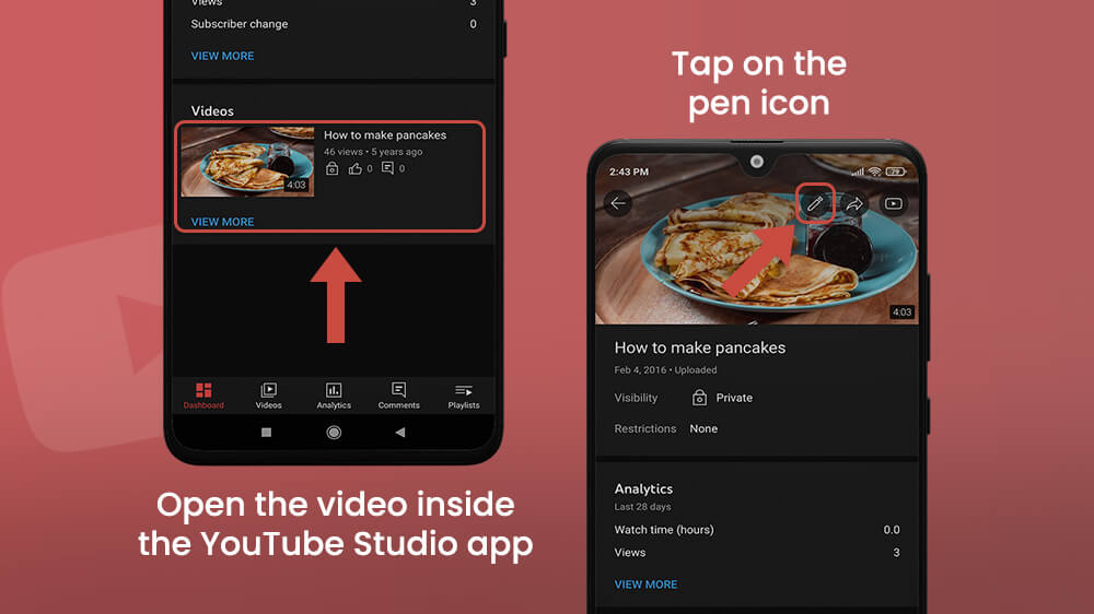 Open the Video in YouTube Studio App - How to Turn on Comments on YouTube