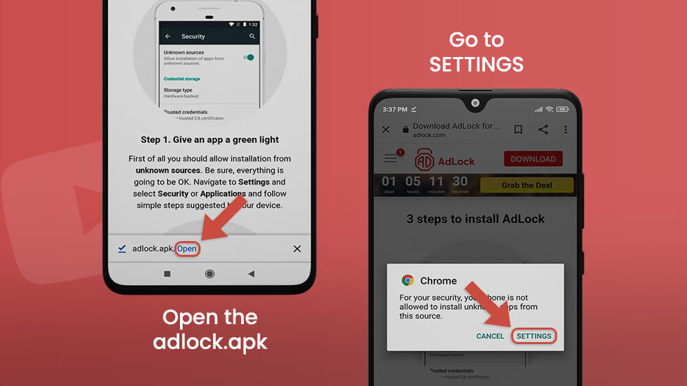 Open AdLock apk on Your Smartphone