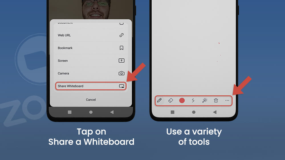 Share a Whiteboard in Zoom App