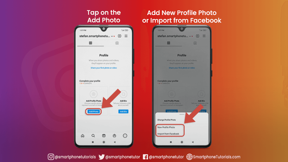 Add a Profile Photo on Instagram
