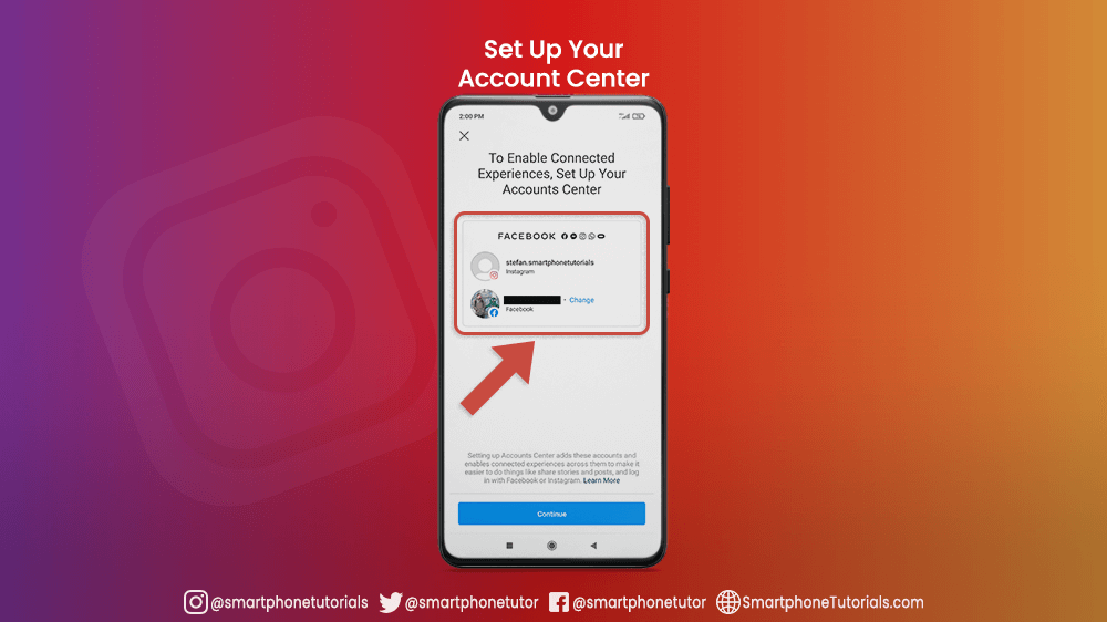 Set up Your Account Center on Instagram