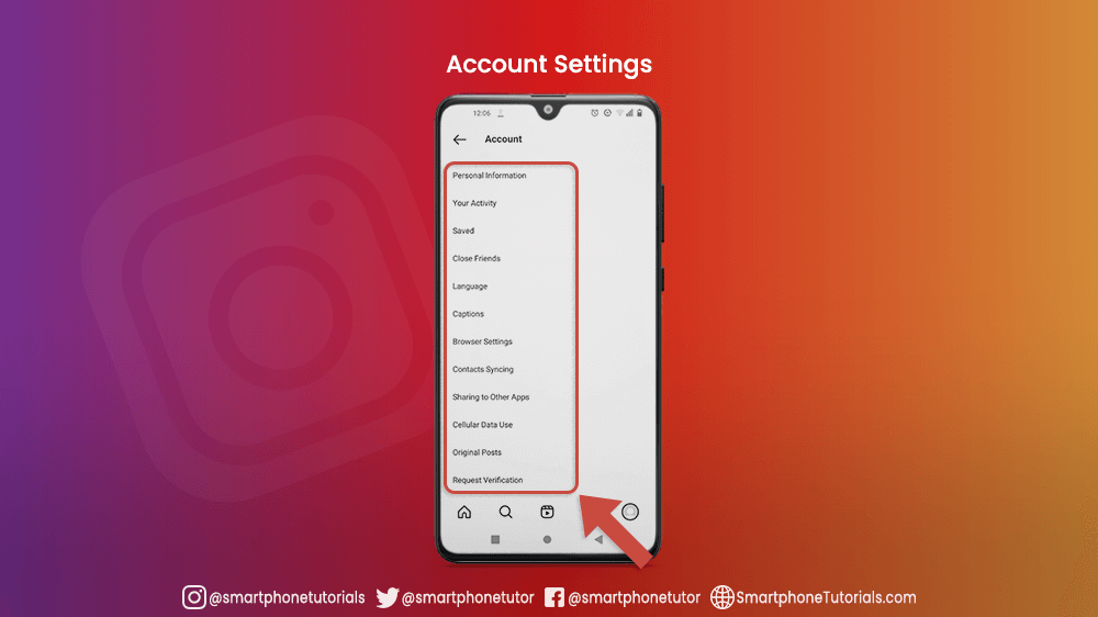 Instagram Account Settings