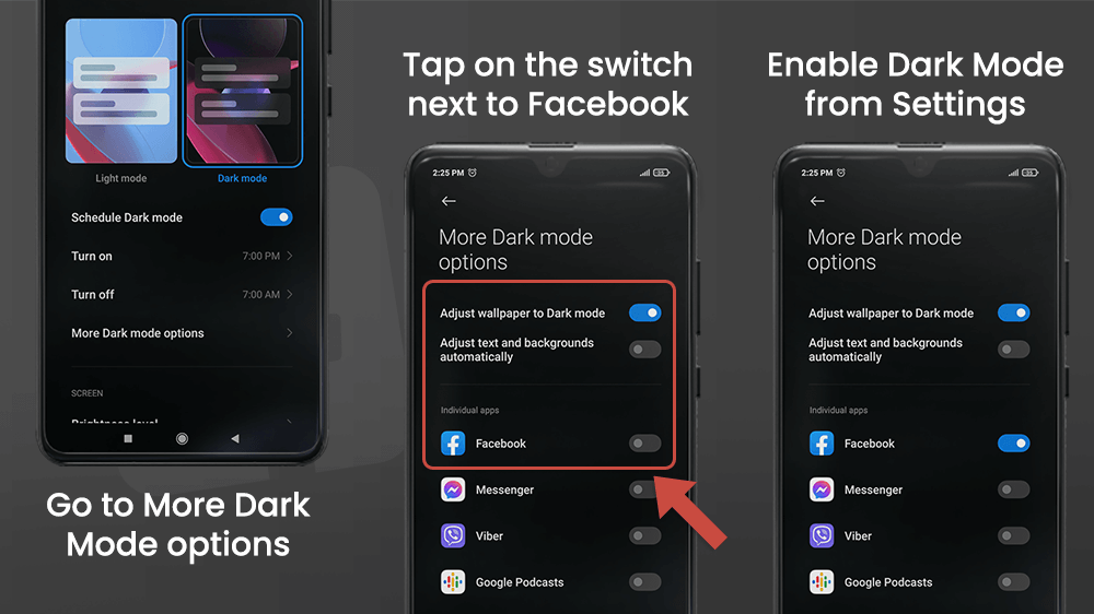 Enable Facebook Dark Mode Android Settings