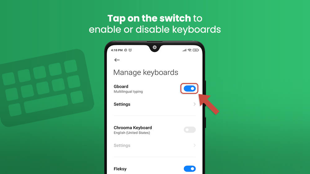 9. Enable or Disable Keyboards