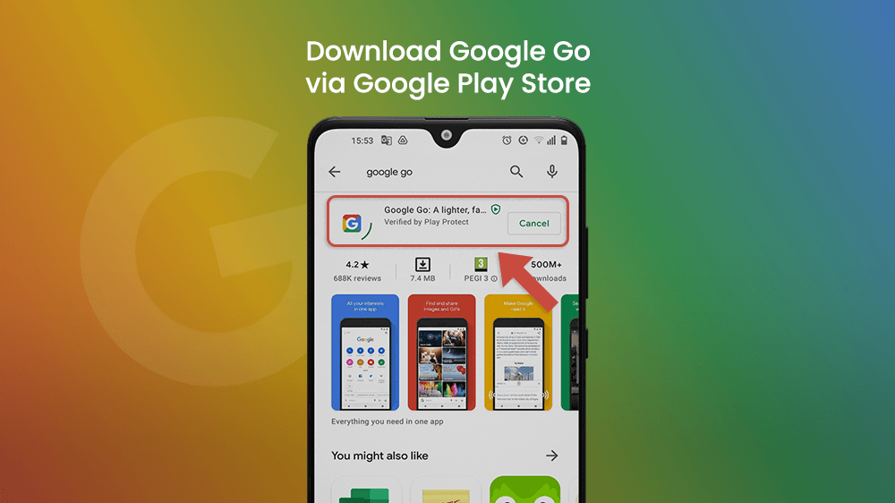 Download Google Go via Google Play Store