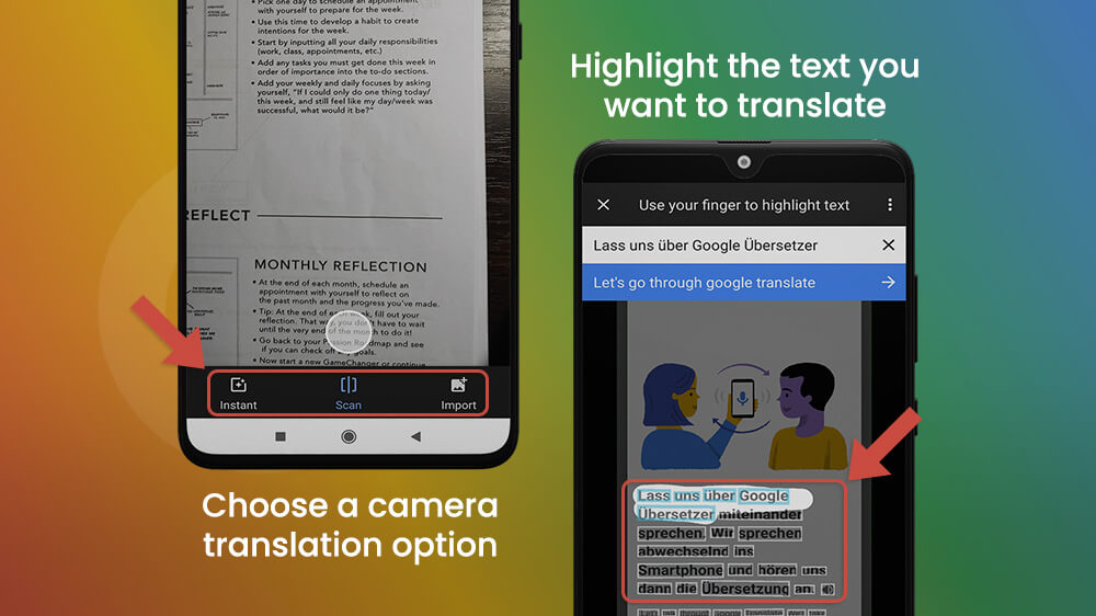 Google Translate App Camera Translation Option