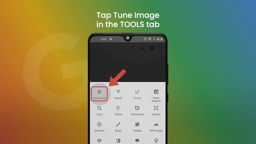 Tune Image in Google Snapseed