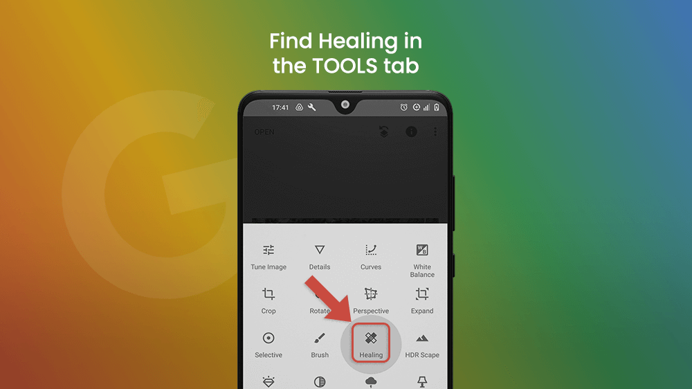Healing Tool in Google Snapseed