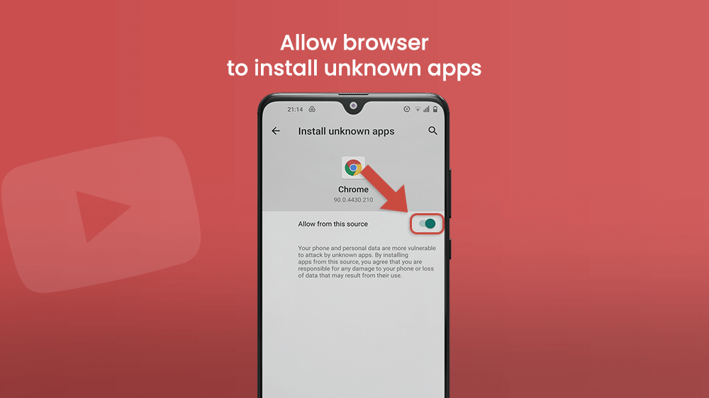 Allow Browser to Install Unknown Apps