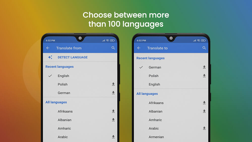 Google Translate App - More than 100 Languages