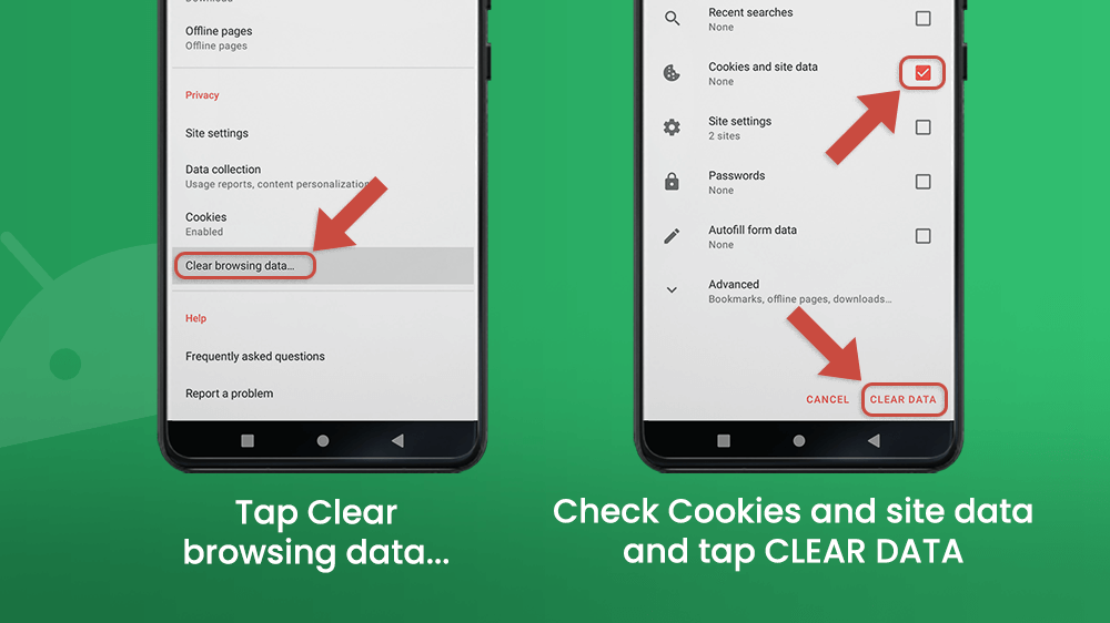 Check Cookies and Clear Data in Opera on Android Smartphone