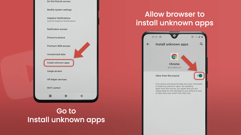 Go to Install Unknown Apps