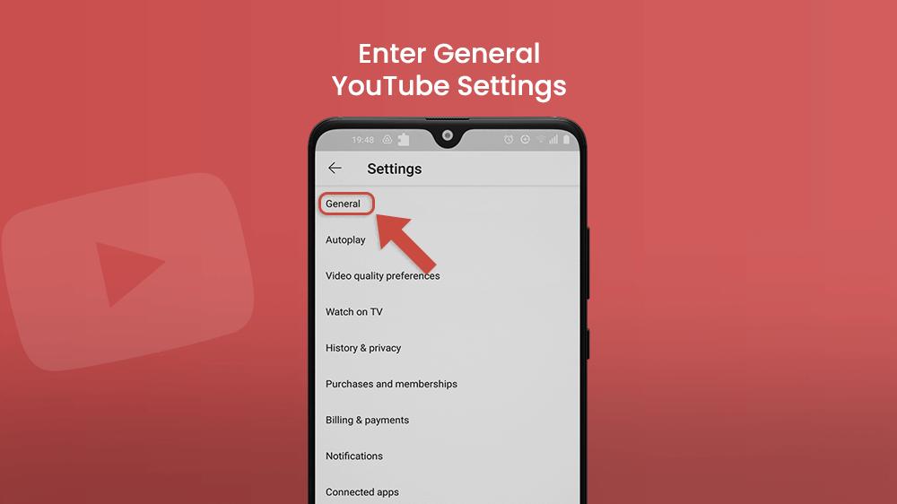 5. Enter General YouTube Settings