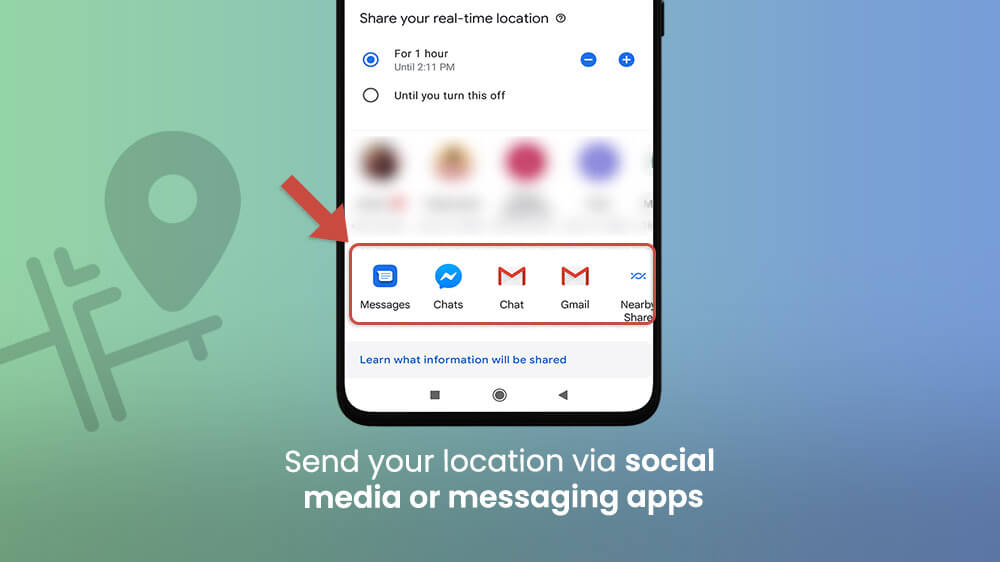 12. Send Location via Social Media or Messaging Apps
