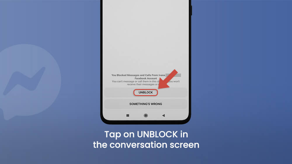 Unblock User from Facebook Messenger Conversation Screen