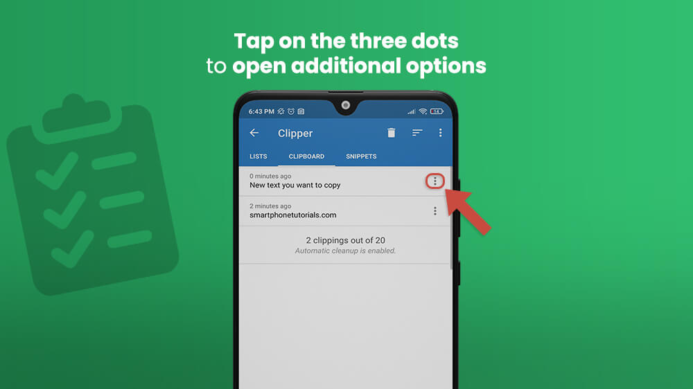 11. Clipper App Additional Options