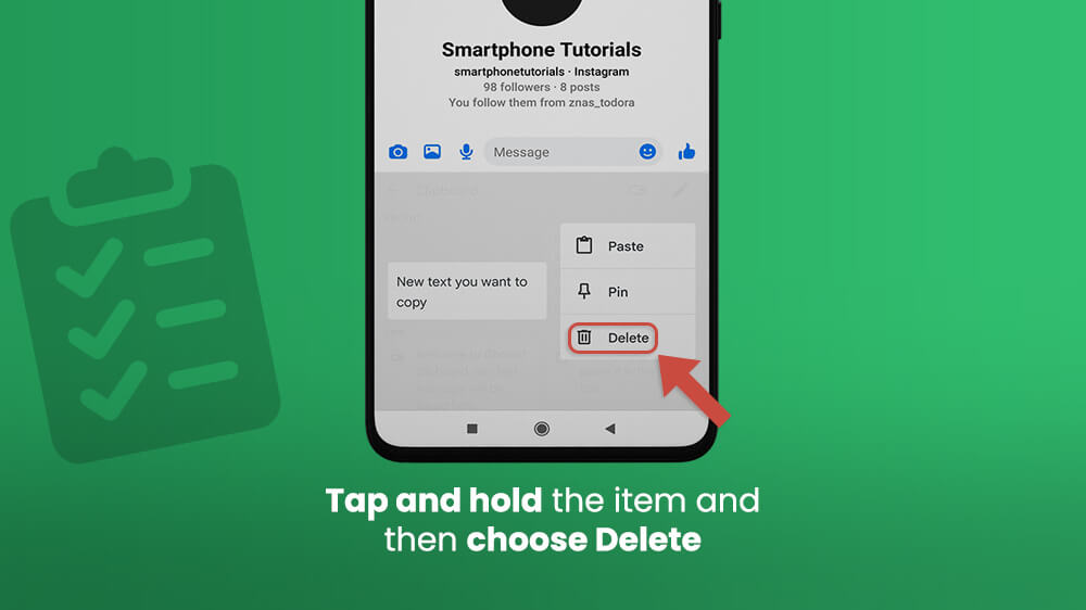 18. Delete Item in the Clipboard Android
