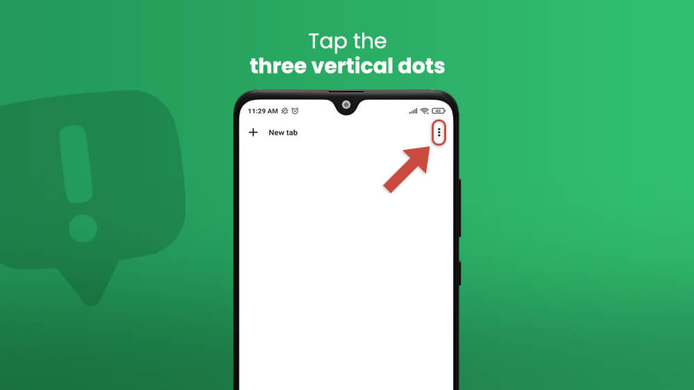 7. Tap the Three Vertical Dots