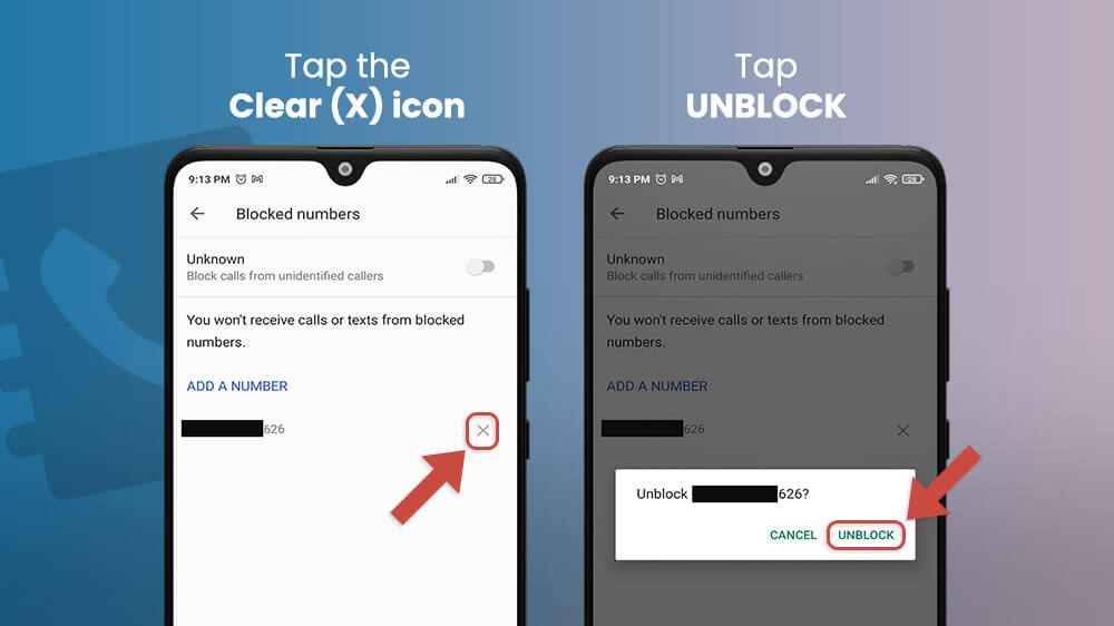13. Unblock the Phone Number