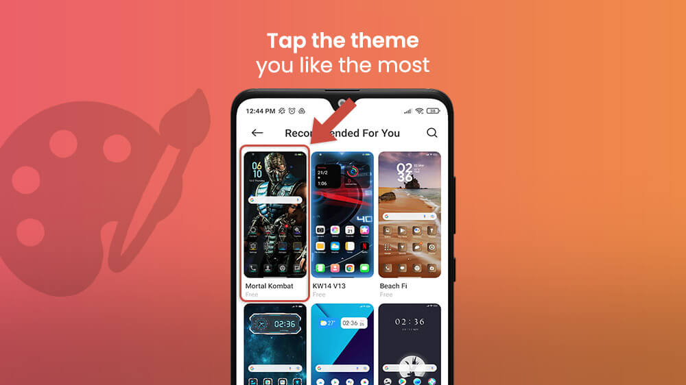 8. Tap the Theme - Xiaomi - How to Change App Icons Android