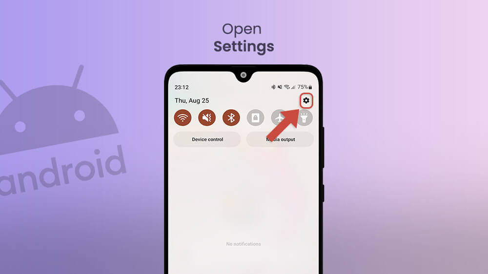 12. Open Settings Samsung