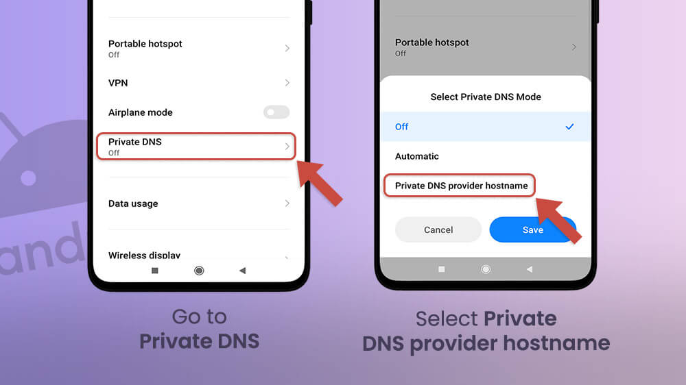 19. Select Private DNS Provider Hostname Xiaomi