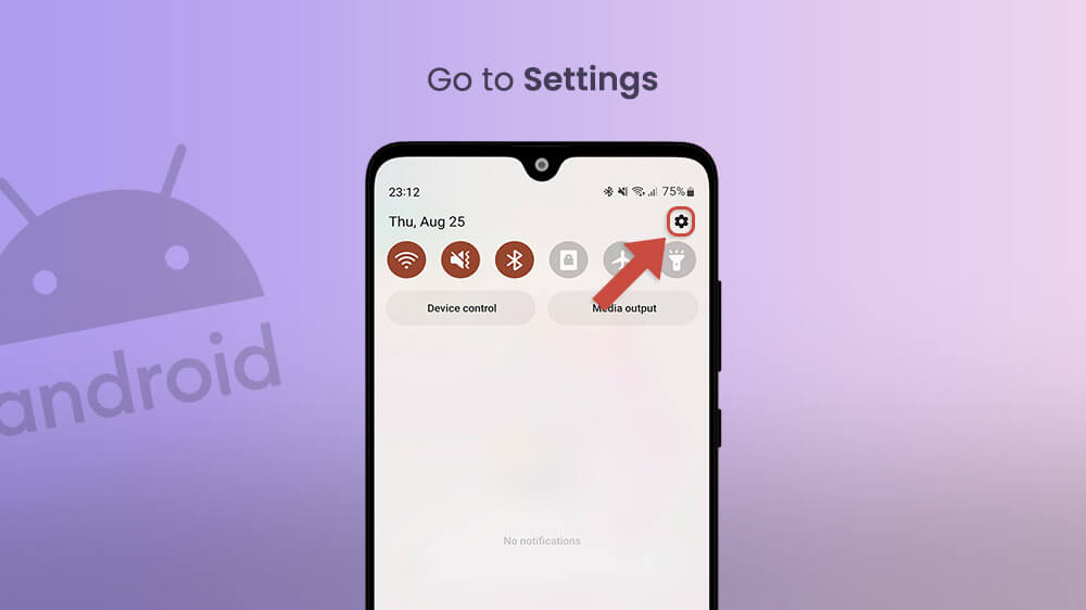 7. Go to Settings Samsung