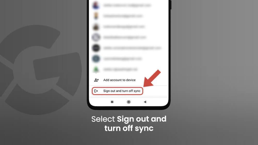 9. Select Sign Out and Turn Off Sync - How to Remove Google Account Android