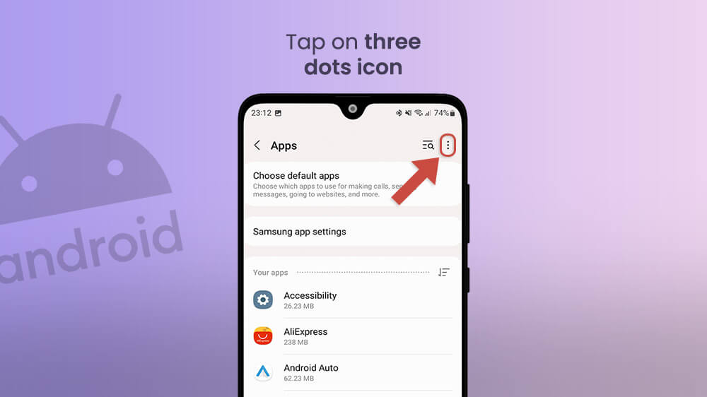 9. Tap on Three Dots Icon