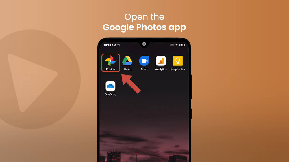 Open the Google Photos App on Android