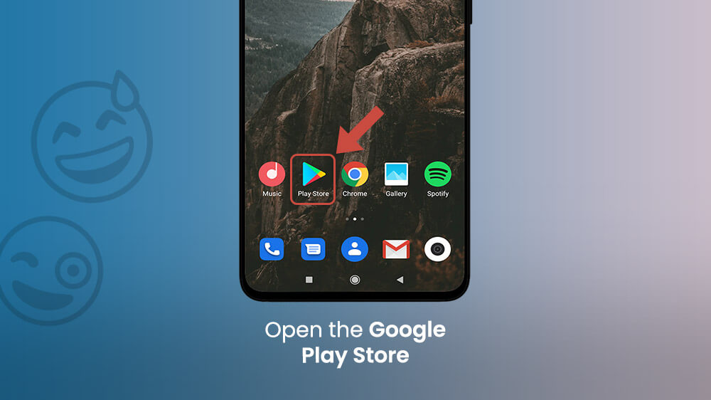 Open the Google Play Store on Android Smartphone