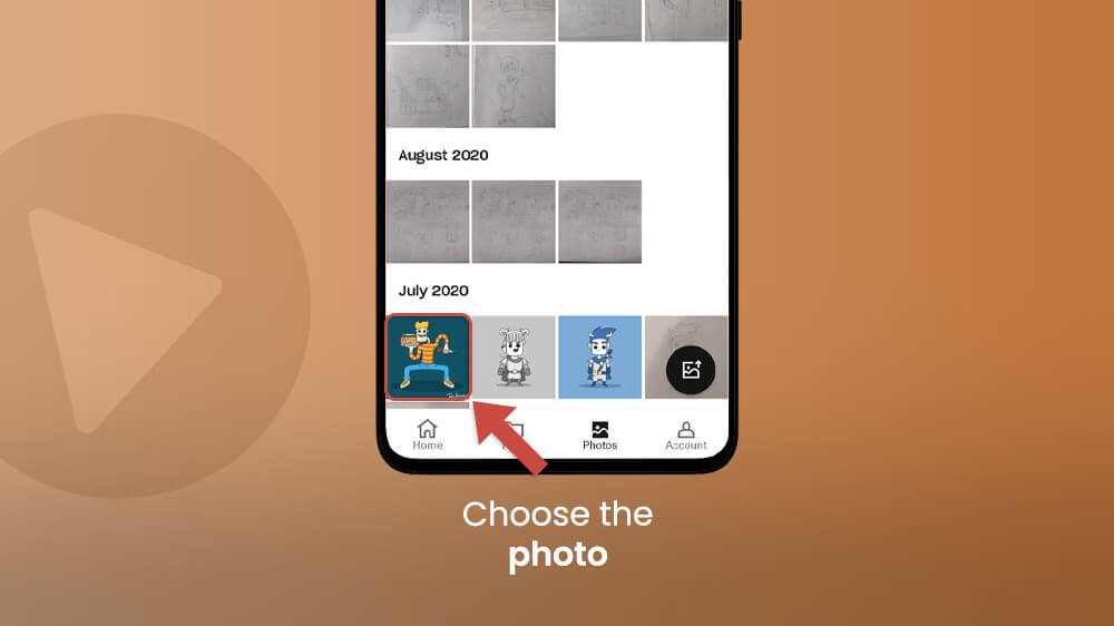 Choose the Photo in Dropbox App