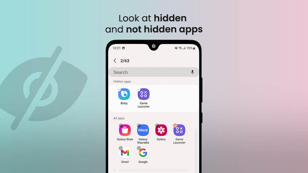 4. Look at Hidden and Not Hidden Apps