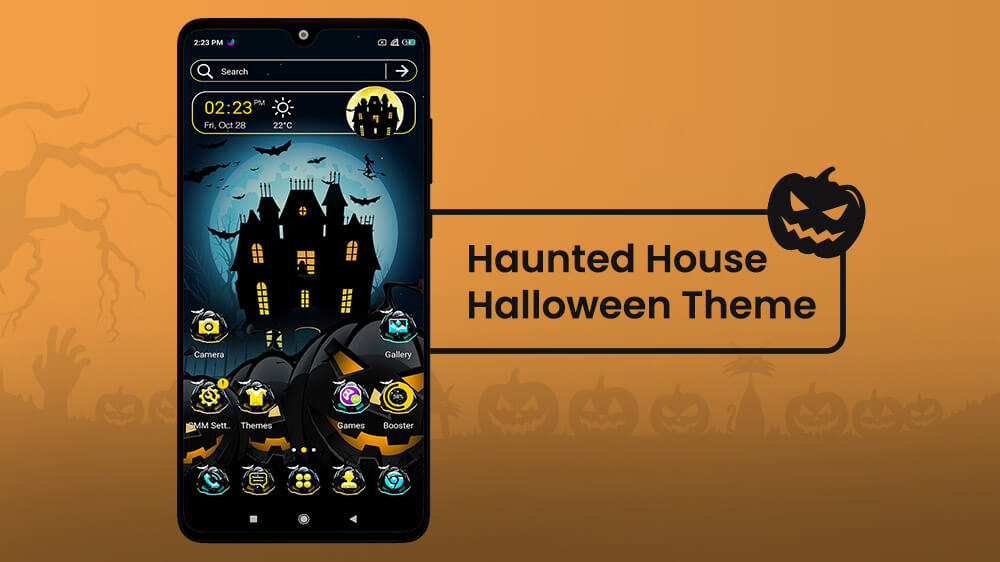 1. Haunted House Halloween Theme