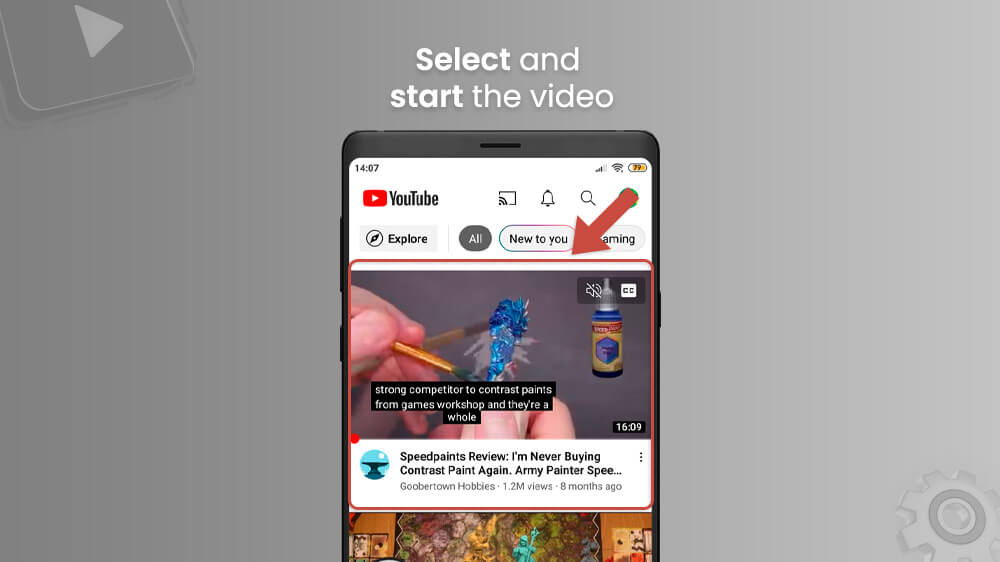 1. Select and Start the Video YouTube App