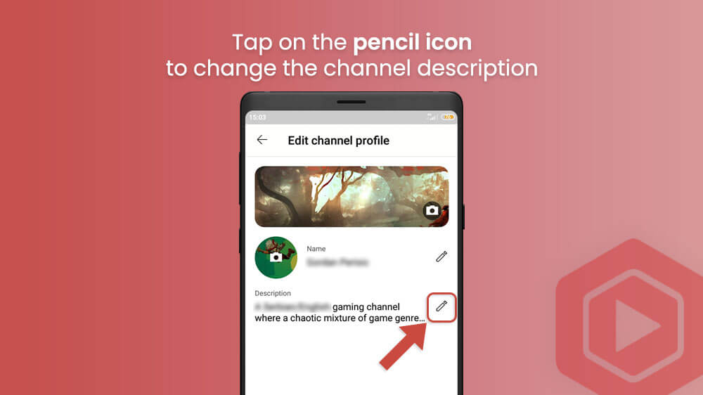 10. Tap the Pencil Icon to Change the Channel Description