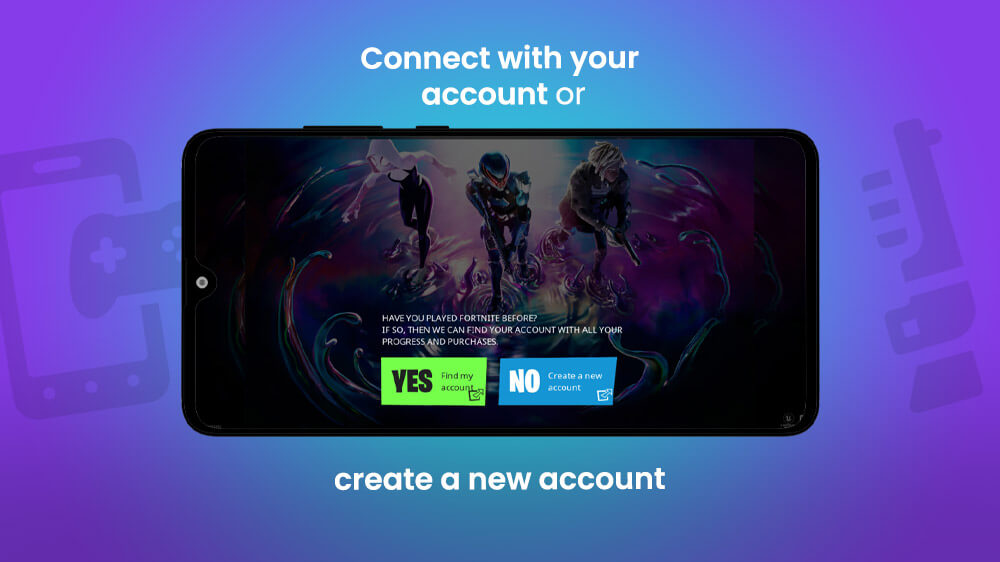 14. Connect with Your Epic Games Account or Create New Fortnite Android