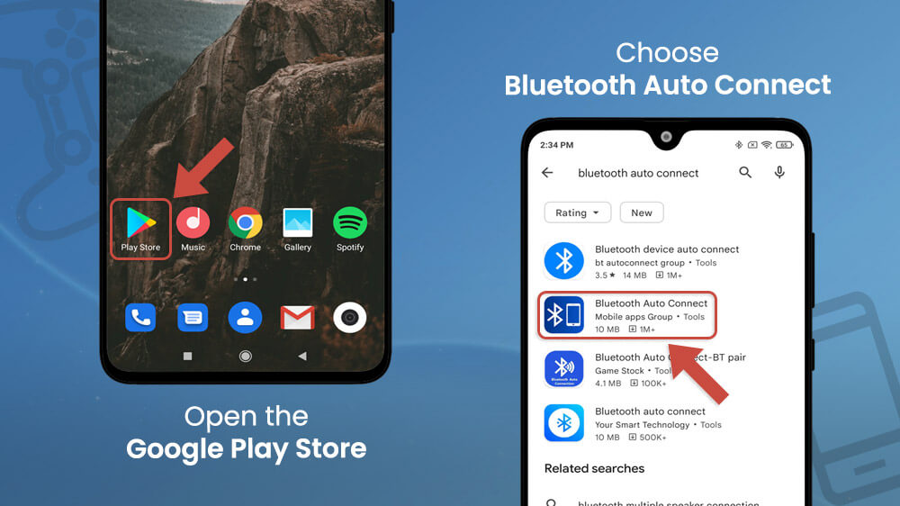 16. Open the Google Play Store and Choose Bluetooth Auto Connect
