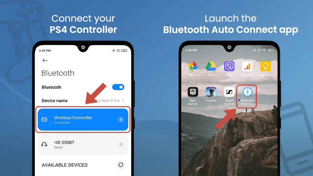 18. Connect Wireless Controller and Launch the Bluetooth Auto Connect App