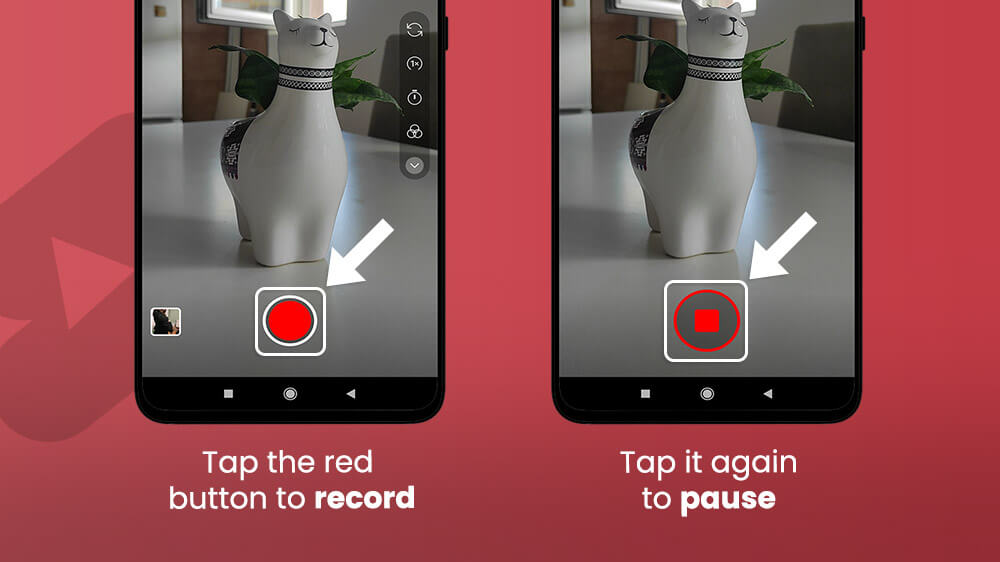 2. Tap the Red Button to Record Short