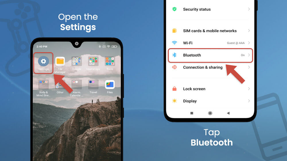 22. Open Settings and Tap on Bluetooth