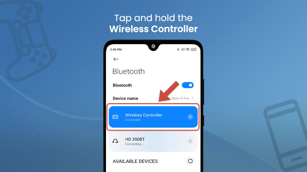 23. Tap and Hold Wireless Controller