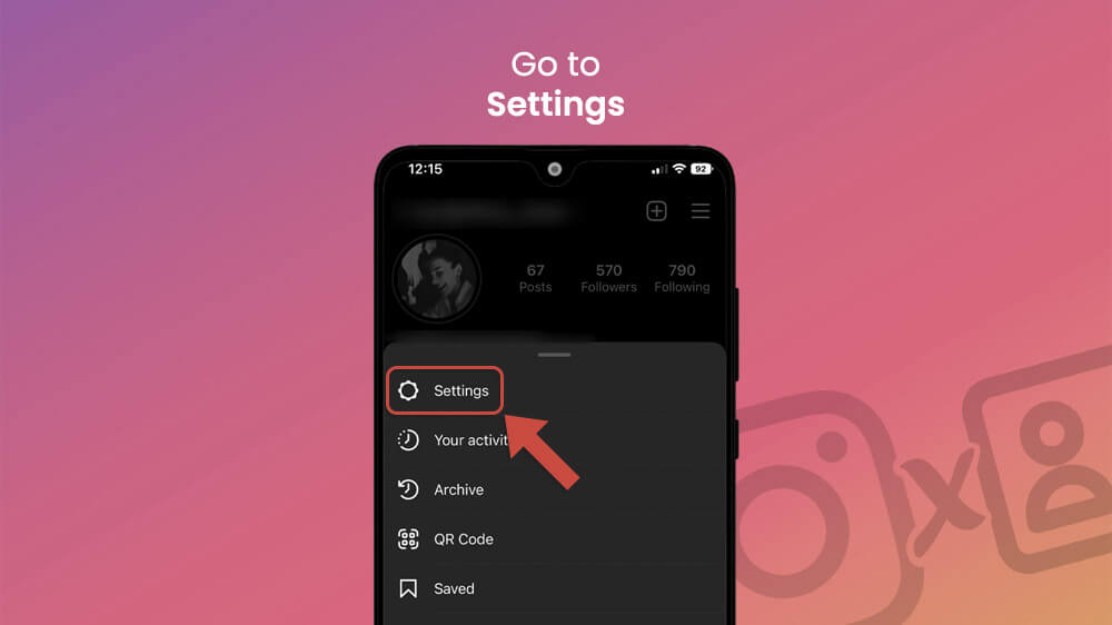 3. Go to Settings Instagram