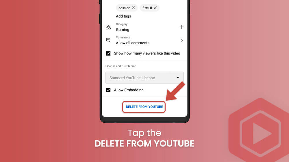 30. Delete YouTube Video