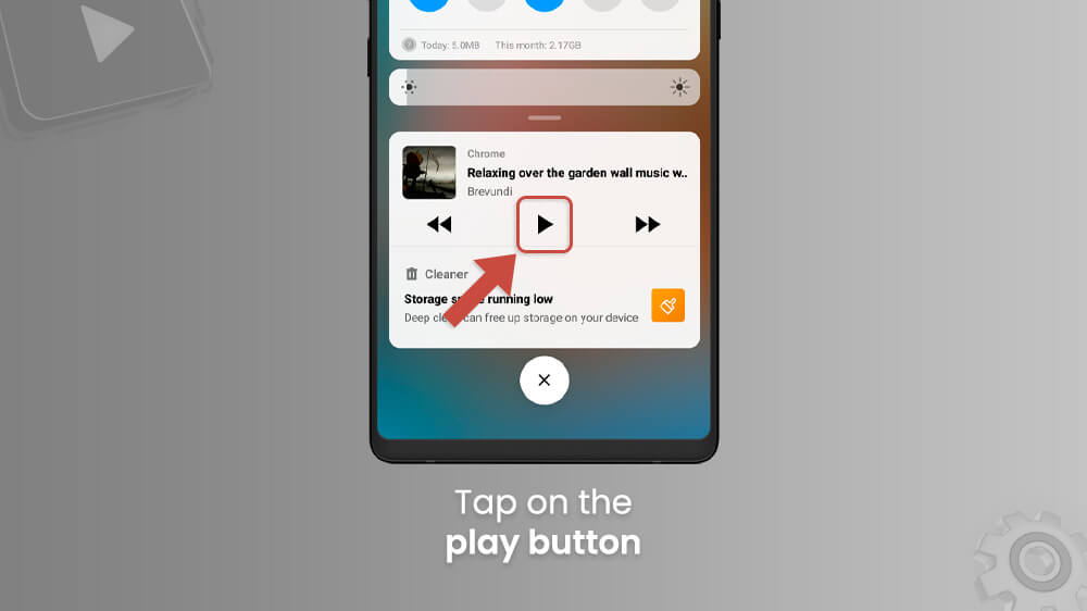 Tap on the Play Icon